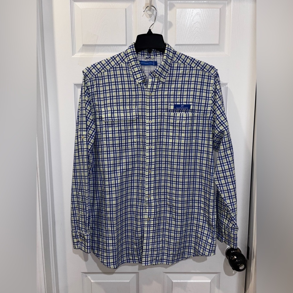 Southern Tide Men's Vented Intercoastal Performance Plaid Fishing Shirt​​